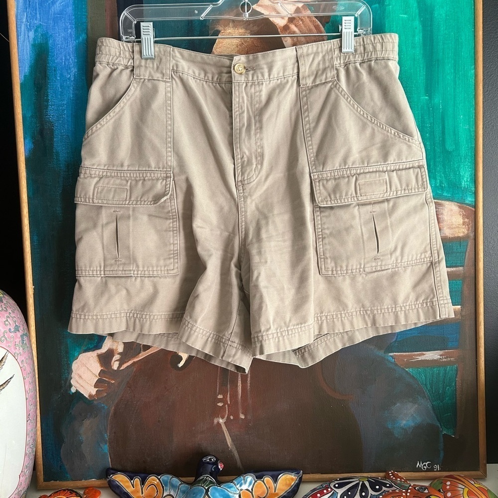 Denver Hayes Cargo Shorts Women’s 12 Khaki Utility Hiking Outdoor Casual